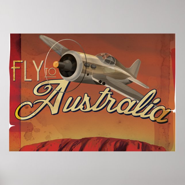 Affiche Vol vers l'Australie (Devant)
