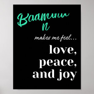 Affiche Volant de badminton Amour Paix Joie Racket Sport