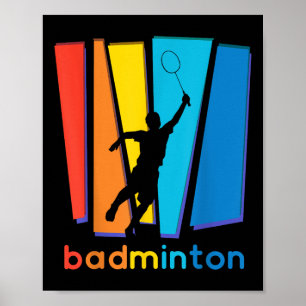 Affiche Volant de badminton coloré Art Sports