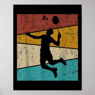 Affiche Volant de Badminton Drôle Vintage Rétro Pour Homme
