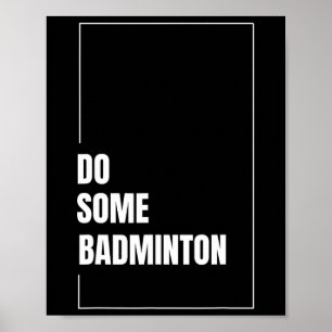 Affiche Volant de badminton dynamique Racket Sport Jouer C
