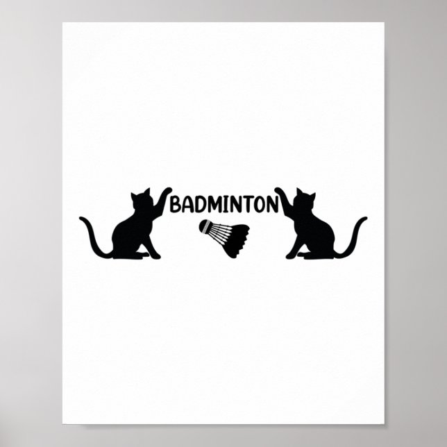 Affiche Volant de badminton Et Chats - Cool Badminton Shut (Devant)