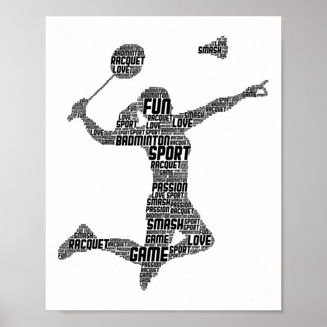 Affiche Volant de badminton femmes filles  (Devant)