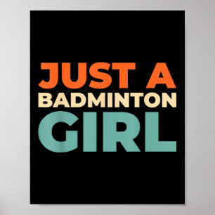 Affiche Volant de badminton - Joueur de raquettes juste un