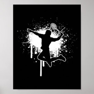 Affiche Volant de badminton Joueuses de badminton Hommes F