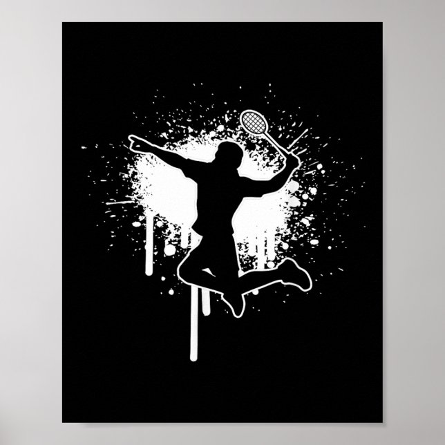 Affiche Volant de badminton Joueuses de badminton Hommes F (Devant)