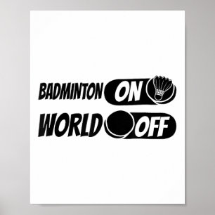 Affiche Volant de badminton Racket - Team Badminton On Wor