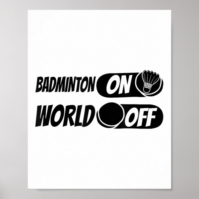 Affiche Volant de badminton Racket - Team Badminton On Wor (Devant)