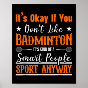 Affiche Volant de badminton Raquette Joueur de badminton