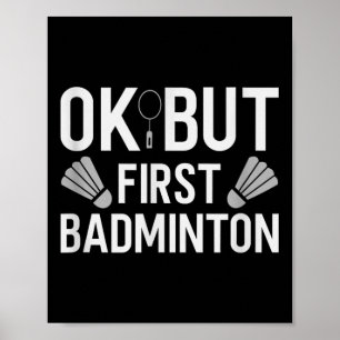Affiche Volant de badminton Raquette Joueur de badminton 2