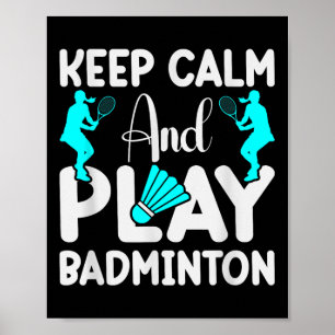 Affiche Volant de badminton Raquette Joueur de badminton 3