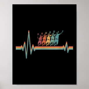 Affiche Volant de Badminton Rétro - Joueur Vintage Ekg Cœu