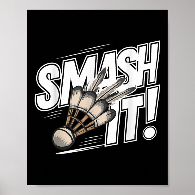 Affiche Volant de badminton Smash (Devant)
