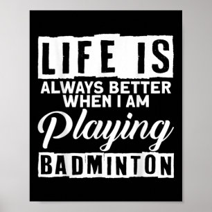 Affiche Volant de Badminton Sport Joueur de Badminton Entr