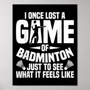 Affiche Volant de badminton une fois perdu Shuttle Joueur