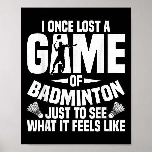 Affiche Volant de badminton une fois perdu Shuttle Joueur  (Devant)