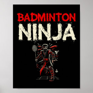 Affiche Volant de ninja de badminton