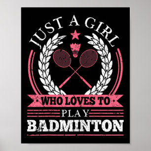 Affiche Volants de badminton Badminton féminin