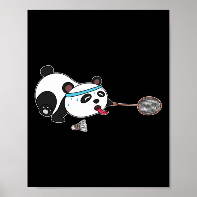 Affiche Volants de badminton Panda Animaux (Devant)
