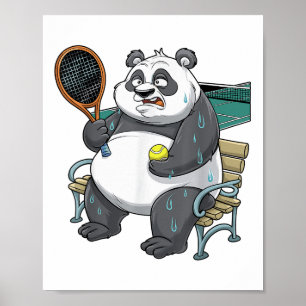 Affiche Volants de badminton Panda Animaux