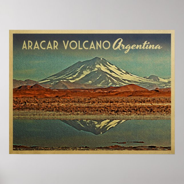 Affiche Volcan Aracar Argentine (Devant)