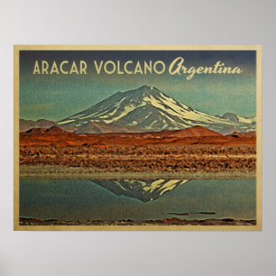 Affiche Volcan Argentine d'Aracar
