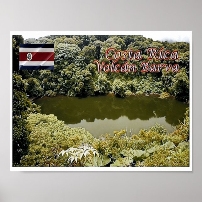 Affiche Volcan Barva - Costa Rica - (Devant)