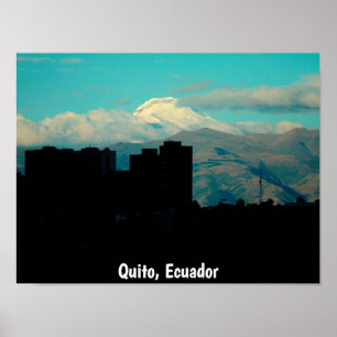 Affiche Volcan Cayambe, Quito, Equateur