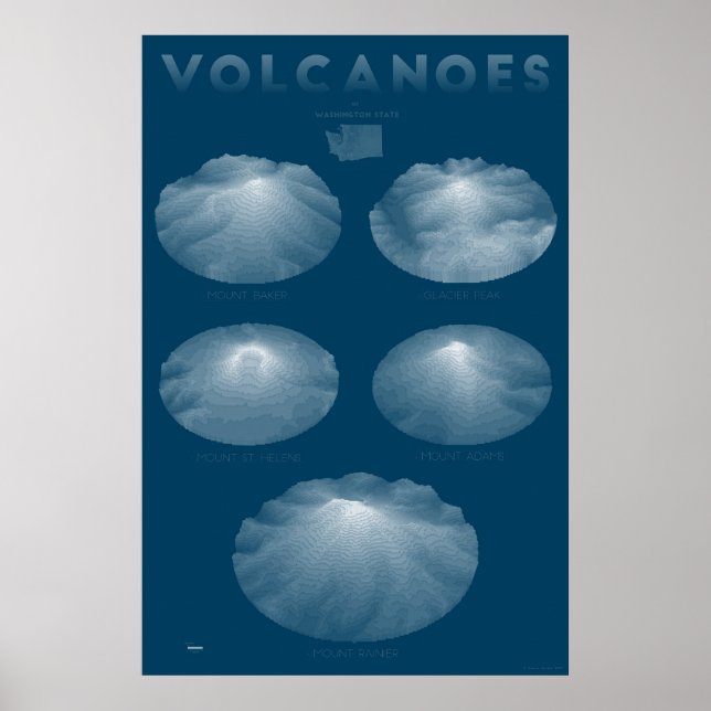 Affiche Volcan de Washington (Devant)