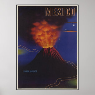 Affiche Volcan Paricutin Mexico