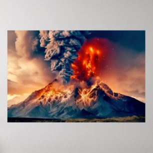 Affiche Volcano Nature Force déclencher une catastrophe te