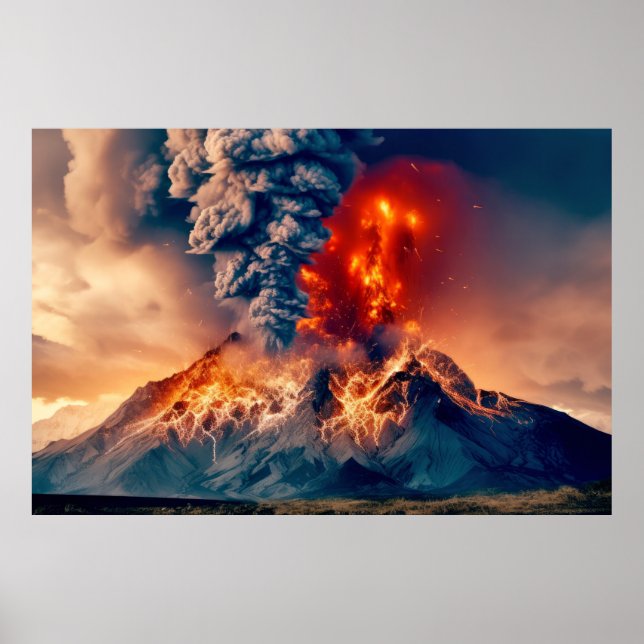 Affiche Volcano Nature Force déclencher une catastrophe te (Devant)