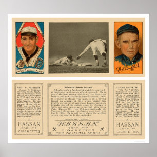 Affiche Voler le baseball des deuxièmes sénateurs 1912