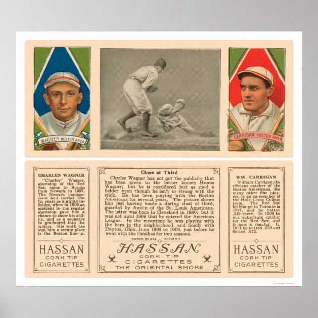 Affiche Voler le troisième baseball Red Sox 1912 (Devant)