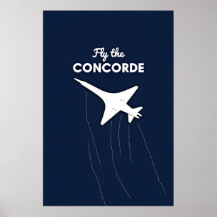 Affiche Voler l'illustration conceptuelle du Concorde cont