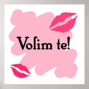 Affiche Volim te - Croate Je t'aime