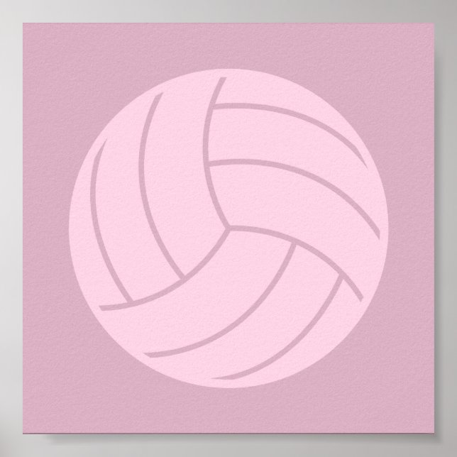 Affiche Volley-ball Art Pink ou CUSTOM COLOR (Devant)