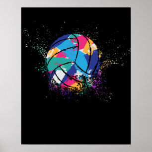 Affiche Volley-ball coloré