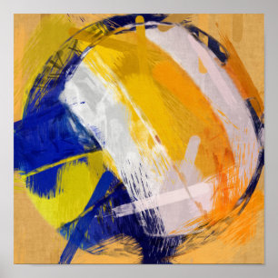 Affiche Volley-ball de plage Art Abstrait