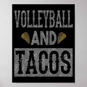 Affiche Volley-ball et Tacos Amusants Taco dévêtus