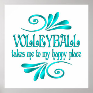 Affiche Volley-ball Happy Place