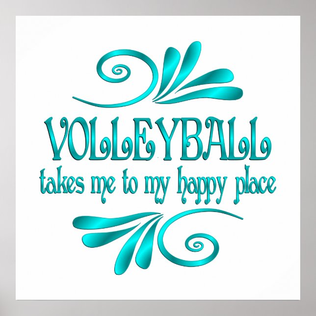 Affiche Volley-ball Happy Place (Devant)