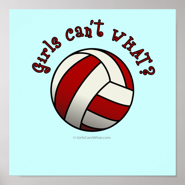 Affiche Volley-ball rouge (Devant)