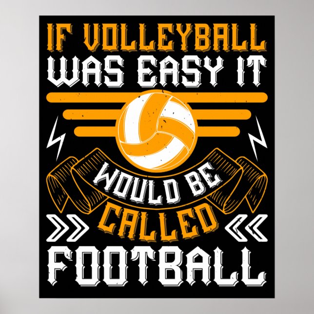 Affiche Volley-Ball - Un Bon Placard Comme Un Garçon (Devant)