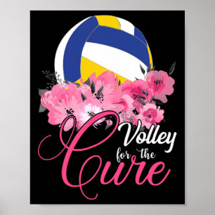 Affiche Volley For Cure Breast Cancer Pink Ribbon - Vo