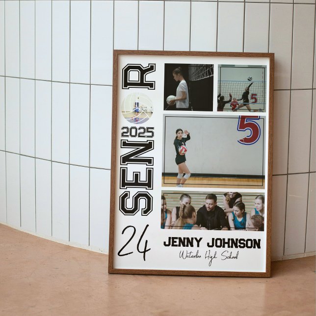 Affiche Volleyball Custom Senior Night Picture (Créateur téléchargé)