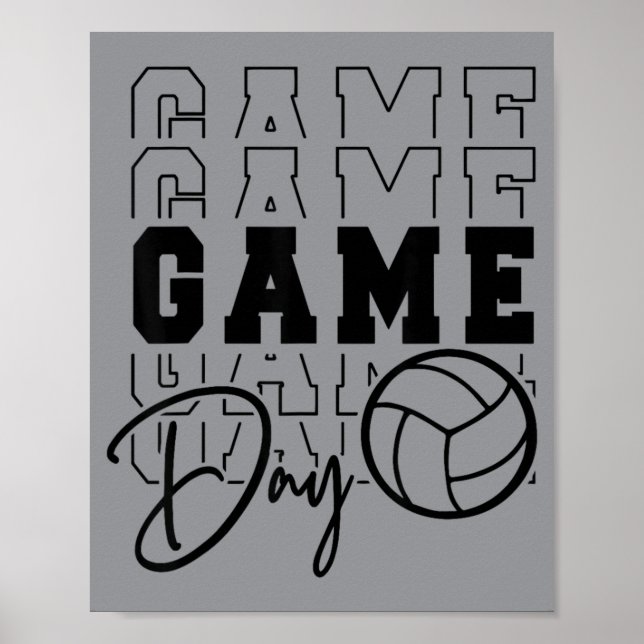 Affiche Volleyball de jour de jeu (Devant)
