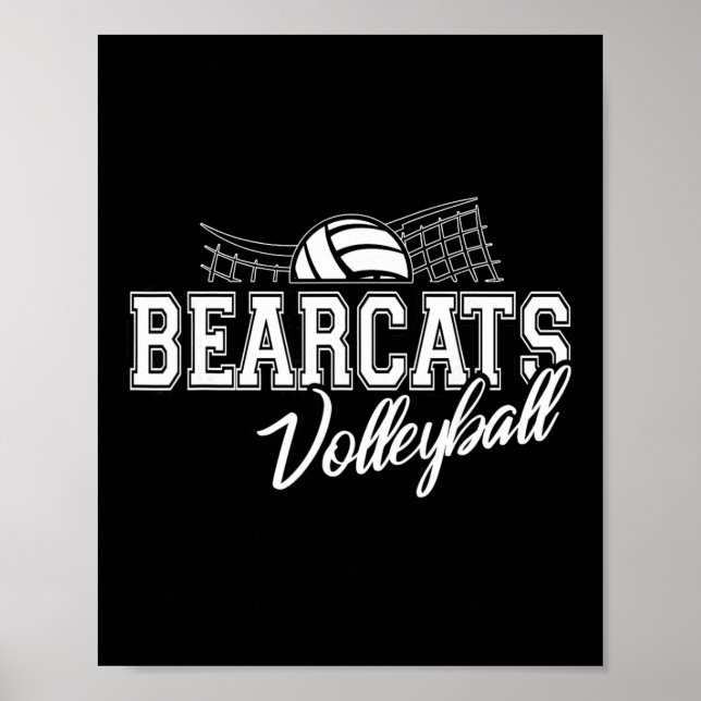 Affiche Volleyball des Bearcats : Esprit de rentrée scolai (Devant)