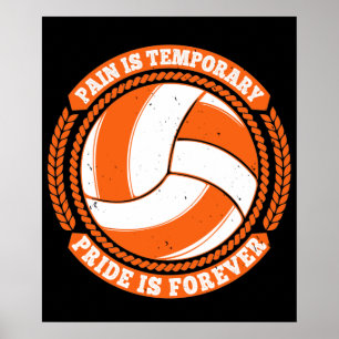 Affiche Volleyball - Douleur Fierté Temporaire Pour Toujou