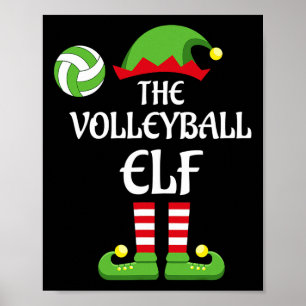 Affiche Volleyball Elf Noël Merry Xmas Volleyball Pla